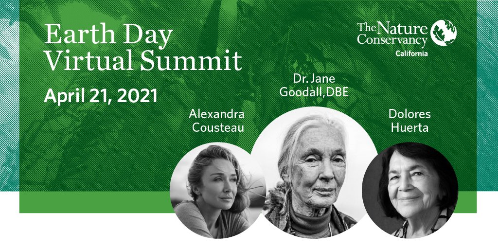 TNC invites you to the 2021 #EarthDay Virtual Summit🌍 

Join the conversation with conservation leaders, scientists, policymakers and advocates all over the world for #TheDeterminingDecadeSummit.

➡️ Register here: bit.ly/TNC_Earth 
🗓 April 21
⏰ 10AM PDT