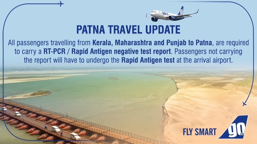 ssdn_online_ser's tweet photo. Important update for passengers travelling to #Patna from #Kerala, #Maharashtra and #Punjab #GoAlert https://t.co/OlxpeziNRi