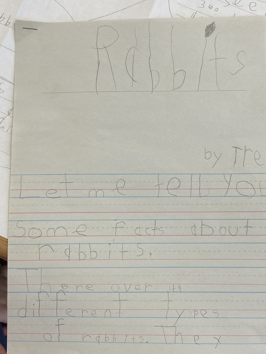 MBaiseyFCPS's tweet photo. 2nd graders @ThurmontPrimary are learning how to identify, organize and write facts to teach about a topic. I learned a lot about rabbits! #EngageStudents #CourageofaCougar https://t.co/5j93DEX5TS
