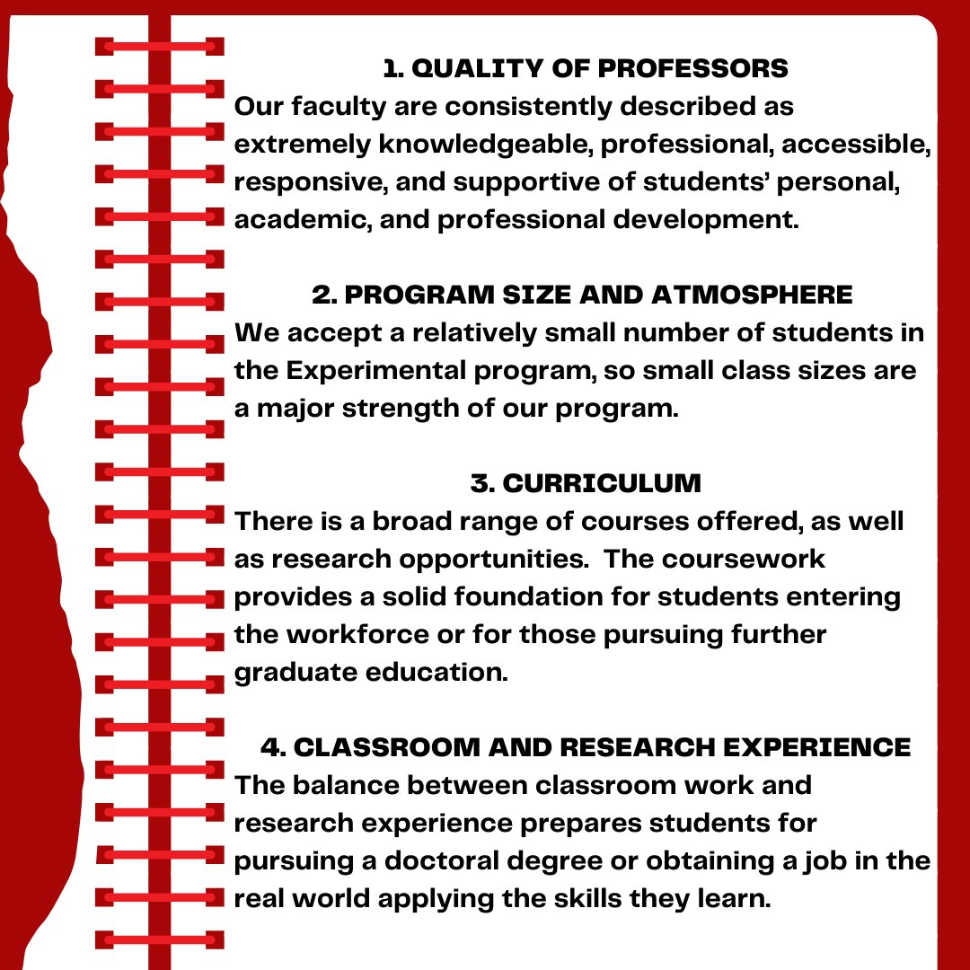 radfordgradpsyc's tweet photo. There are countless reasons to attend the Experimental Psychology Program at Radford. Here’s the top 10! https://t.co/VXUx6vTuyV