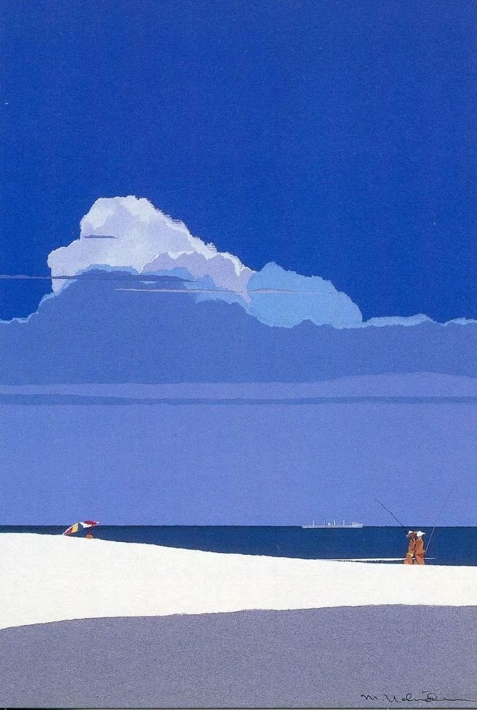 PaintingColleg's tweet photo. Masayasu Uchida（Japanese，1922—  ） https://t.co/W4Spb4iXwc