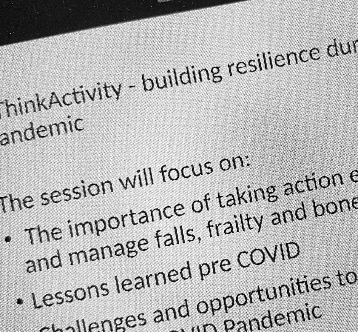 tracy_levy123's tweet photo. @LaterLifeTrain #LLTLW21 I have been looking forward to this session all week. #ThinkActivity - building resilience during the COVID pandemic https://t.co/FCbHrP1dDY