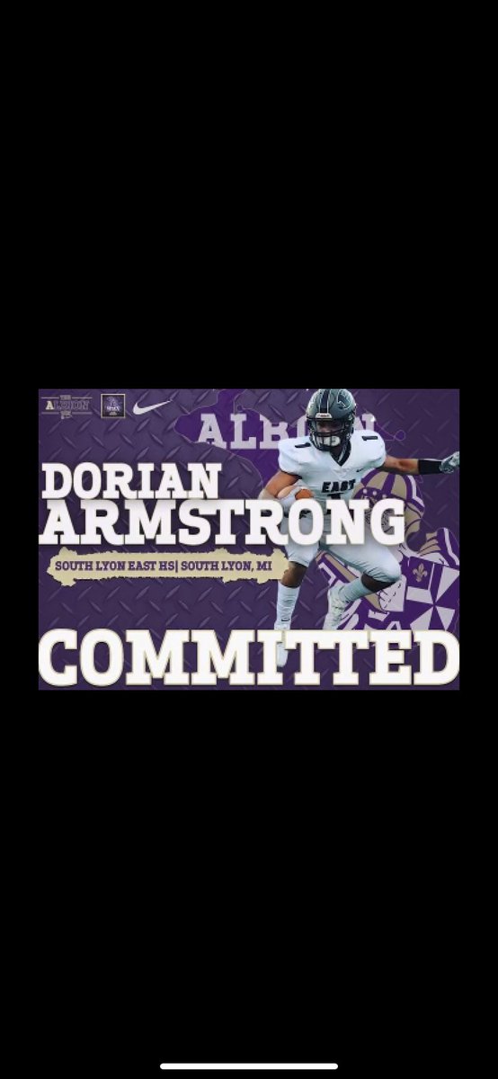DArmstrong02's tweet photo. COMMITTED💜💛.  I thank the man above🙏🏽. Thank you mom and dad for being there for me every step of the way. I wanna give a special Thank you too @CoachBeurer @CoachWasil4 @COACHT2_  for this opportunity to play at the next level. Can’t wait to get to work💜 https://t.co/BXrWBRGPsU