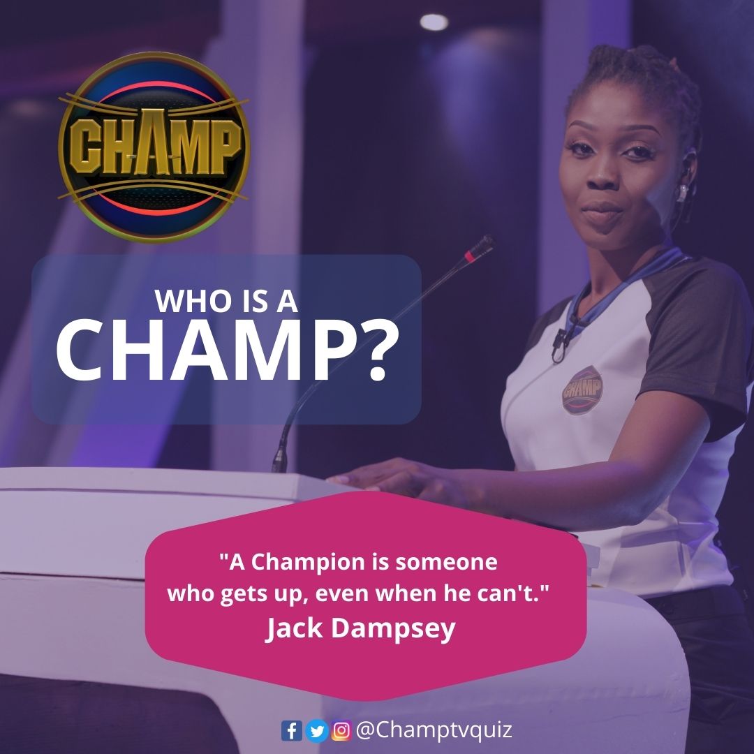 champtvquiz's tweet photo. Tell someone today who a champ is by your definition of a champion. #Champ #Champtv whoisachamp? https://t.co/Xhf4AWRehP