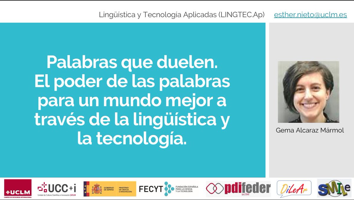 lingtecap's tweet photo. Mañana, 26 de marzo, tendrá lugar la charla: Palabras que duelen. El poder de las palabras para un mundo mejor a través de la lingüística y la tecnología, de Gema Alcaraz Mármol. ¡Mañana os contaremos más! https://t.co/3f8u3qVwIl