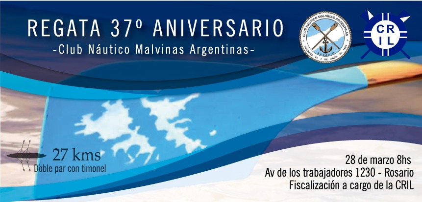 CRILitoral's tweet photo. ORDEN DE LARGADA DE LA REGATA DE TRAVESÍA "37º ANIVERSARIO" DEL CLUB NÁUTICO MALVINAS ARGENTINAS📋
Este domingo 28 de marzo, se disputará la #Regata de #Travesía "37 Aniversario" del Club Náutico Malvinas Argentinas
Copa “37 Aniversario CNMA”🏆
👉 https://t.co/ni8QhSCYiO
#Litoral https://t.co/nqgjeIxHJe