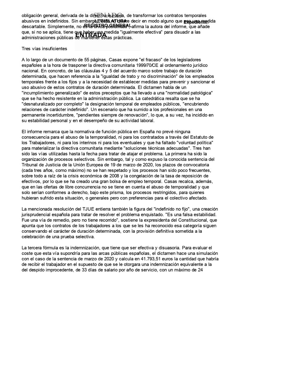 carlesmulet's tweet photo. Preguntamos al Gobierno @desdelamoncloa  por el informe de la expresidenta del Constitucional avala hacer fijos a los empleados públicos en abuso de temporalidad, que publica @eldiarioes  @iescolar #FijezaYa https://t.co/mtpfOKlYUX