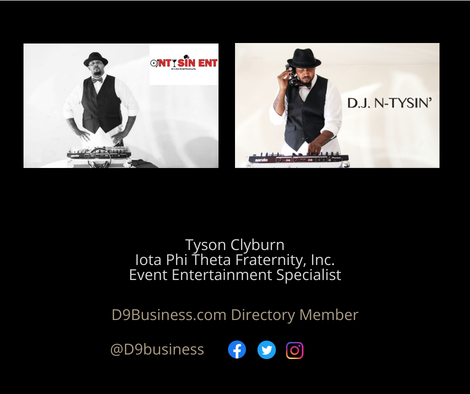 D9Business's tweet photo. Tyson Clyburn of Iota Phi Theta recently joined the D9Business Directory.  Check out the profile and add your D9 business at https://t.co/2hTEZu3U8b #d9business https://t.co/Y9hJg7egg6