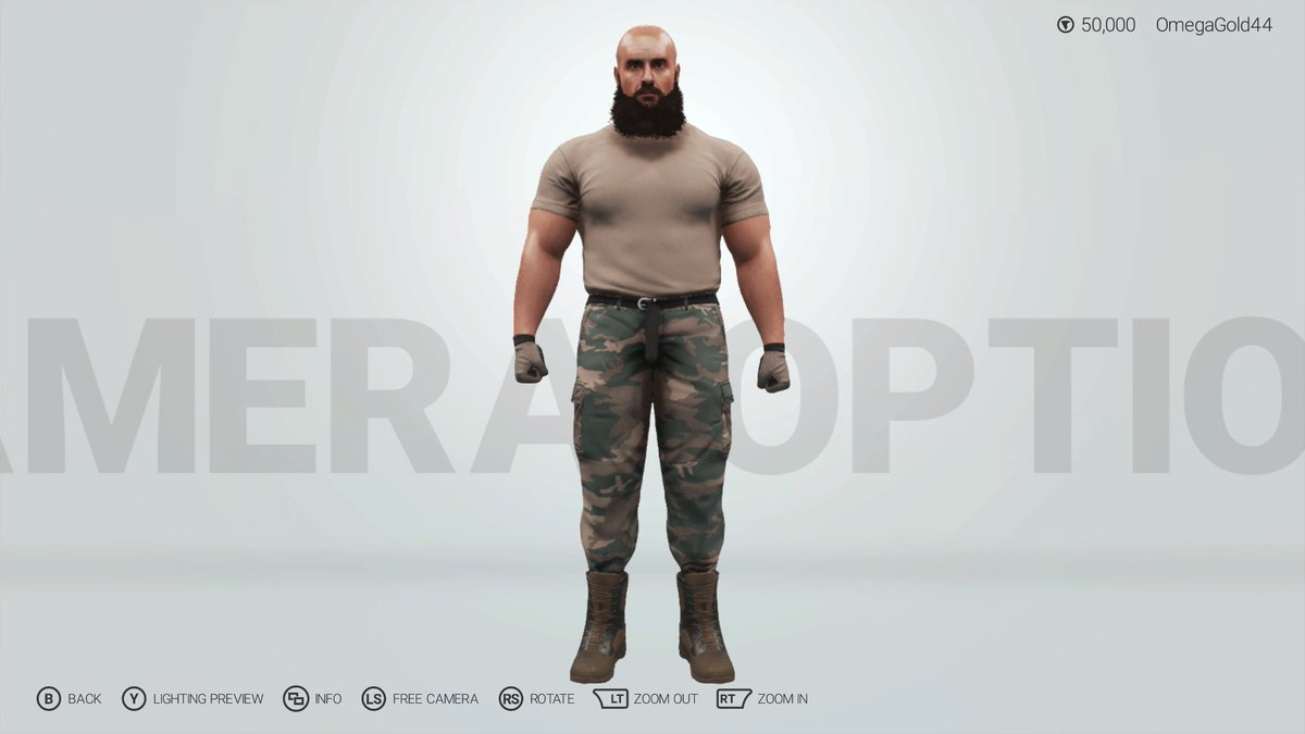OmegamanX44's tweet photo. Working on an updated version of @BraunStrowman today! Very happy with how this one is coming along! #WWE2K19 #XboxOne #Xbox #XboxShare #strowmanexpress https://t.co/EFkkJZbN5H