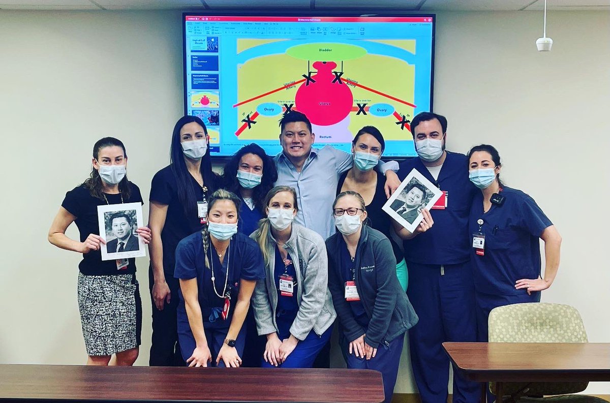 Riverside_obgyn's tweet photo. Today, Dr. Woo (who graduated from Riverside in  6/2019 &amp; then went on to pursue a MIGS fellowship) taught us on minimally invasive techniques for vaginal cuff closure. Please refer to his IG page for his very resourceful videos 👉🏽@migs_tips #medstudenttwitter #obgyntwitter #acog https://t.co/Q347T7aq1U