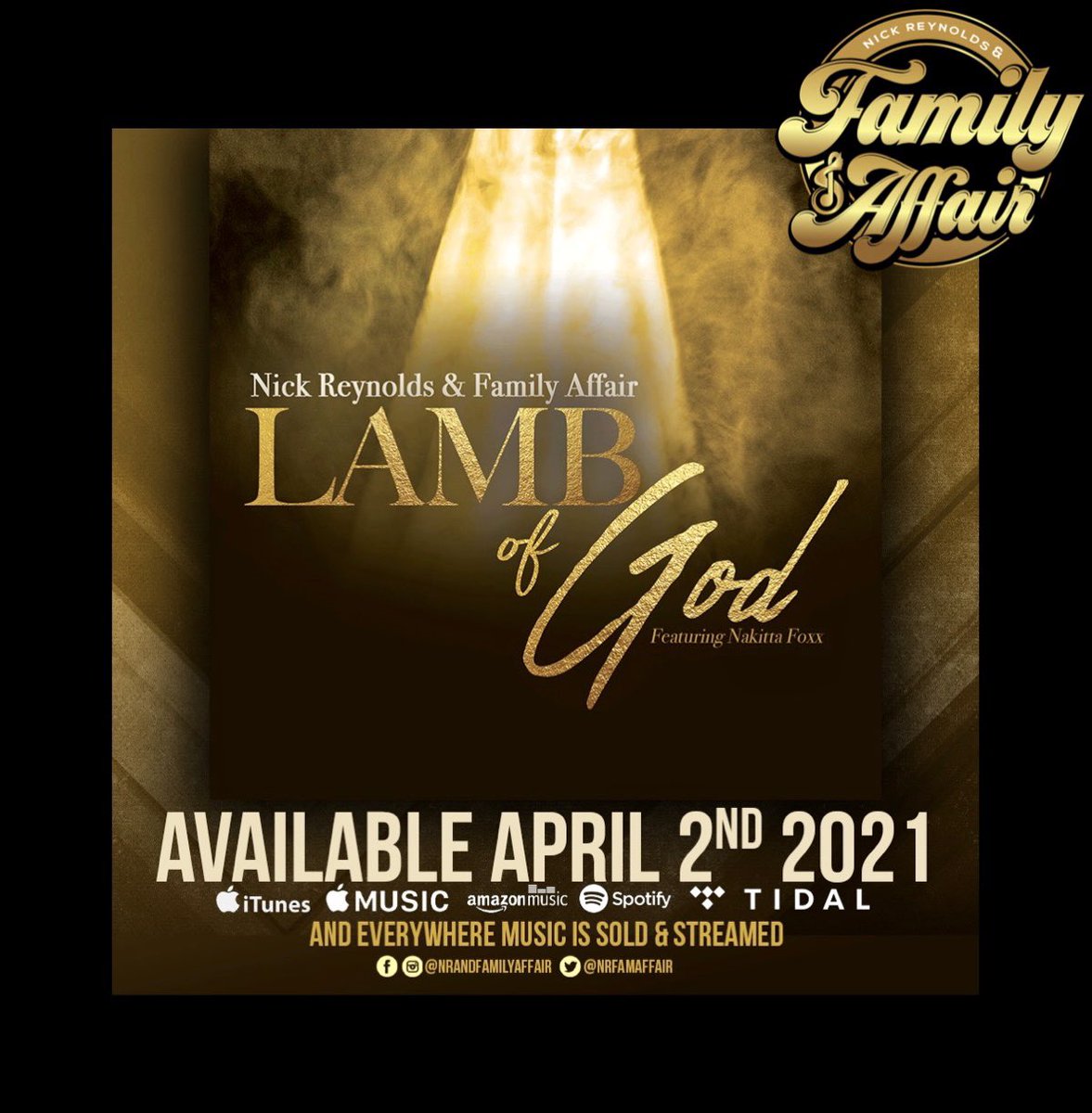 🚨New Single Alert!🚨 <a href="/NRFAMAFFAIR/">Nick Reynolds & Family Affair</a> featuring <a href="/NakittaFoxx/">Nakitta Foxx</a> #LambOfGod #ChoirDelphia #PhillyBaby #LongLiveTheChoir