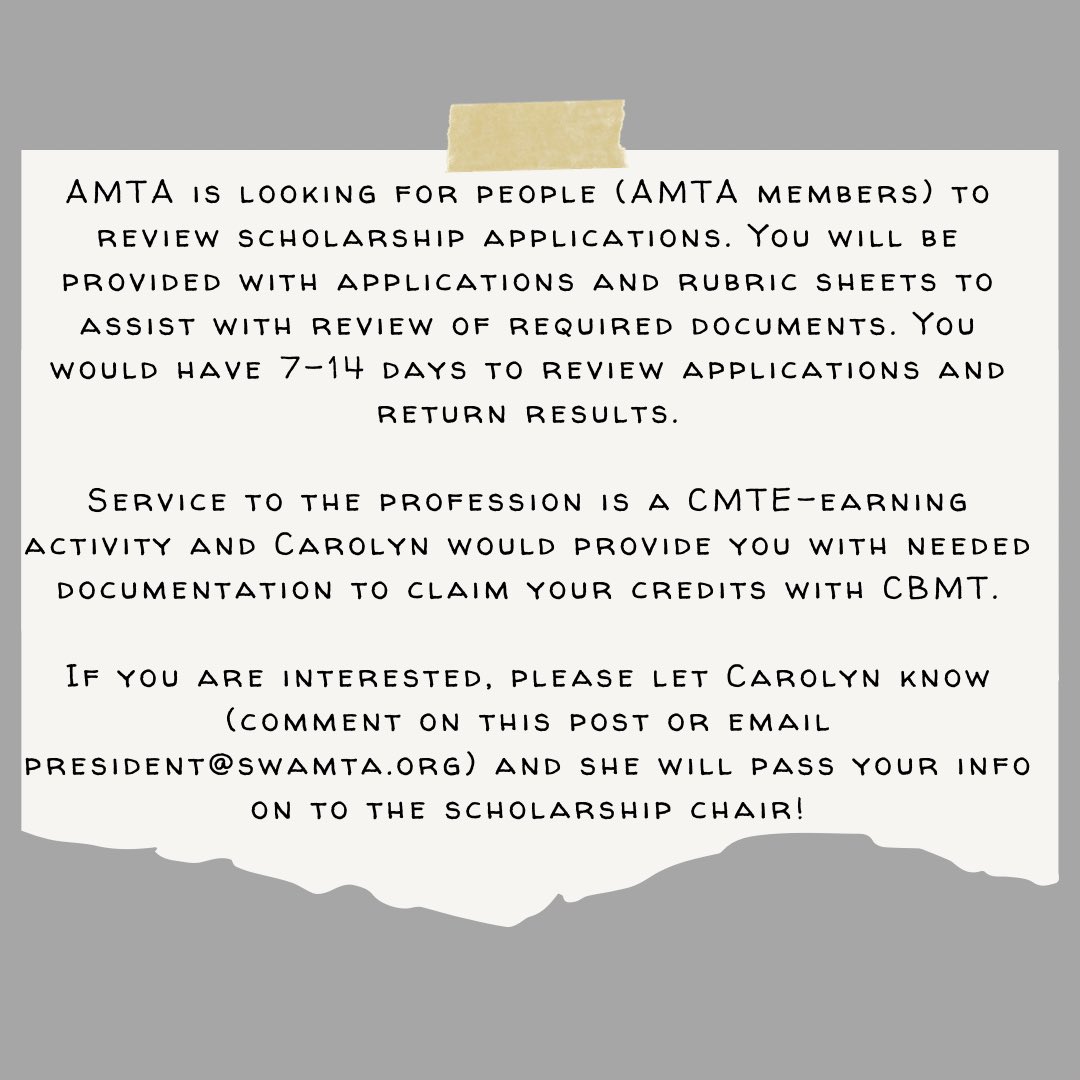 SW Region of AMTA tweet media