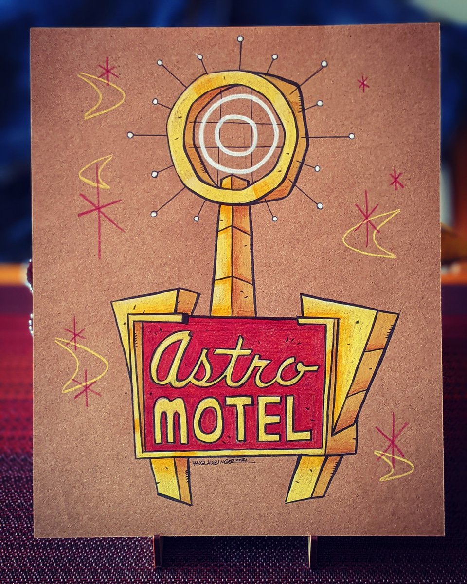 hasUnow's tweet photo. The beloved Astro Motel sign from Fresno, California.
Done for good buddy @route9signs. If you guys don't know Chris's work, you're missing out. I commissioned the Moon Motel sign last year & we've become good buddies since.
#neonsigns #vintagesigns #california #astromotel https://t.co/tIVk6kNvr0