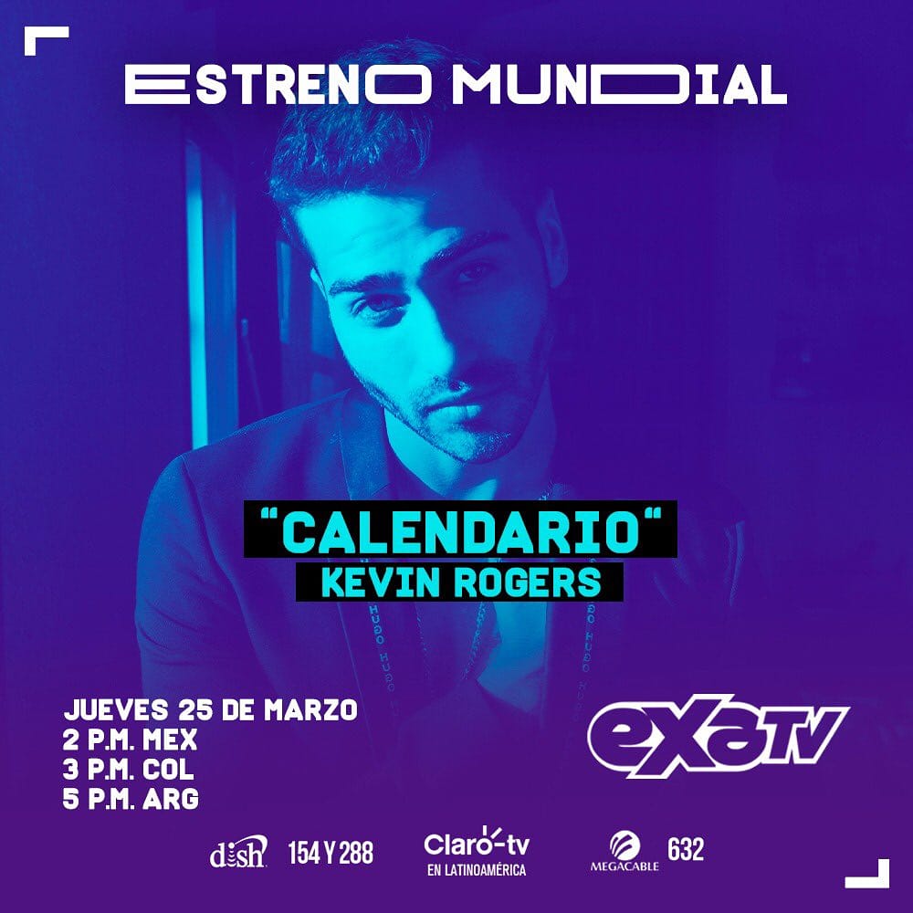 Hoy no se pierdan el estreno mundial de #Calendario de <a href="/Kev_Rogers/">Kevin Rogers</a> por <a href="/exatv/">EXA TV</a> a las 2PM (CDMX) 🎶