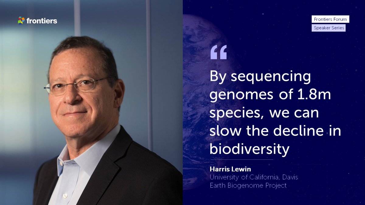 FrontPlantSci's tweet image. We’re at the virtual #FrontiersForum watching a talk from Prof Harris Lewin about how the #EarthBiogenomeProject @EBPgenome
 aims to slow the rapid decline in biodiversity by sequencing the DNA of all life on Earth – video to come!