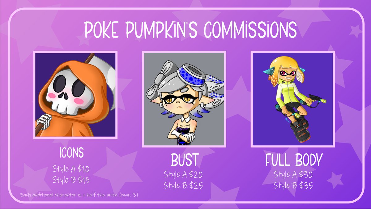 Pokehita_uwu's tweet photo. Commissions are officially open!!

I'll take 5 slots in total

DM me when you're interested :D

All informations are in the sheets. 
Feel free to ask any more questions, if there's something else you'd like to know ^^ https://t.co/Gv9fRvzpQz