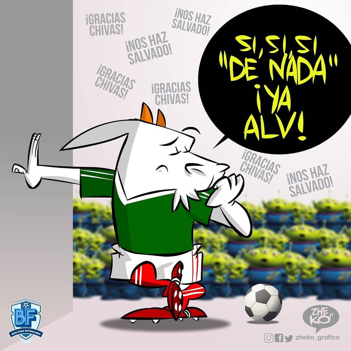 zheko_grafico's tweet photo. PROYECTO: Cartón Editorial Deportivo
CLIENTE: @BullyingFutbol
Pesenle a quién le pese, estas @chivas en la @miseleccionmx #Olimpica si dan miedo. #ElCartondeldía #Chivas #LegendsMx #Humor https://t.co/WqT9DaRl94