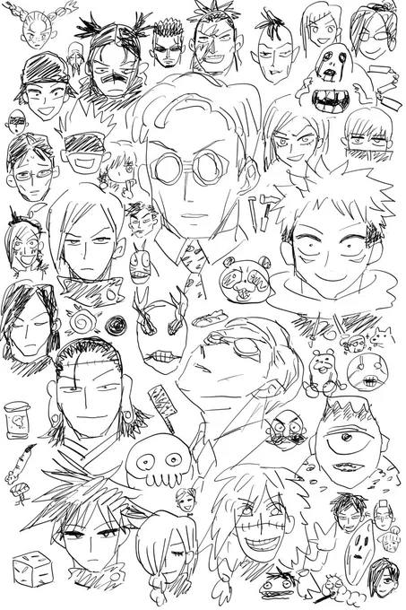 オタクにうろ覚えでじゅのキャラと七虎描いてもらった♡ 