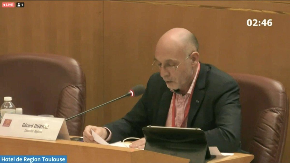 <a href="/GDubrac/">Gérard Dubrac</a> dénonce l’approche dogmatique de la politique régionale de #transport dont le #TER constitue l’alpha et l’omega.
La Région #Occitanie consacre par an :
➡️ 500 M€ dans le TER
➡️ 16 M€ pour les routes
➡️ 13 M€ pour la mobilité douce