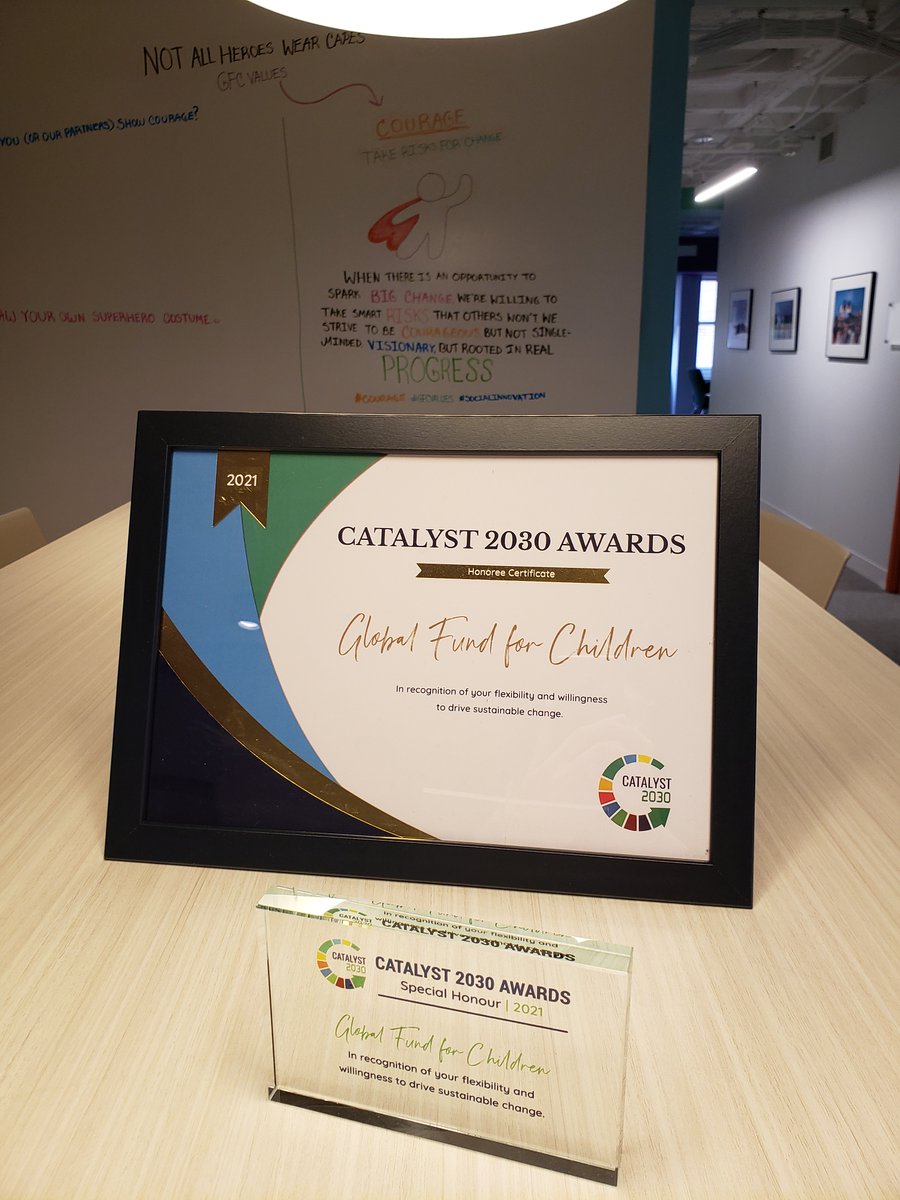 Global4Children's tweet photo. Thank you @Catalyst_2030 for the recognition and support! The award highlights our flexibility and commitment to sustainable change. 💪 https://t.co/XHVFd2Fl8I