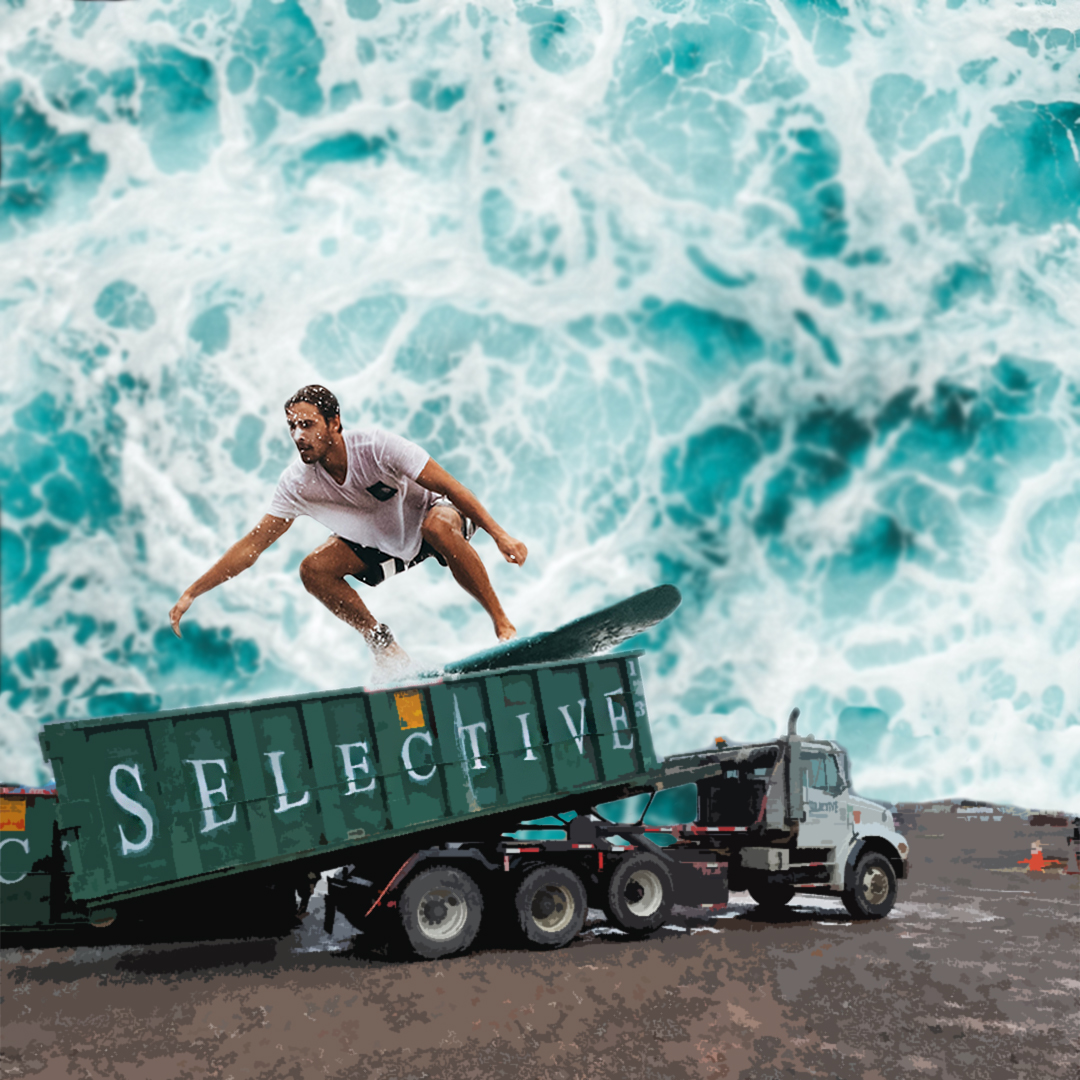 SelHauling's tweet photo. When a surfer tries hogging the whole beach so you have to carry him away in your roll off dumpster 😂😂😂

#aprilfools #humor #constructionhumor #funnymemes #funny https://t.co/9E878flFNy