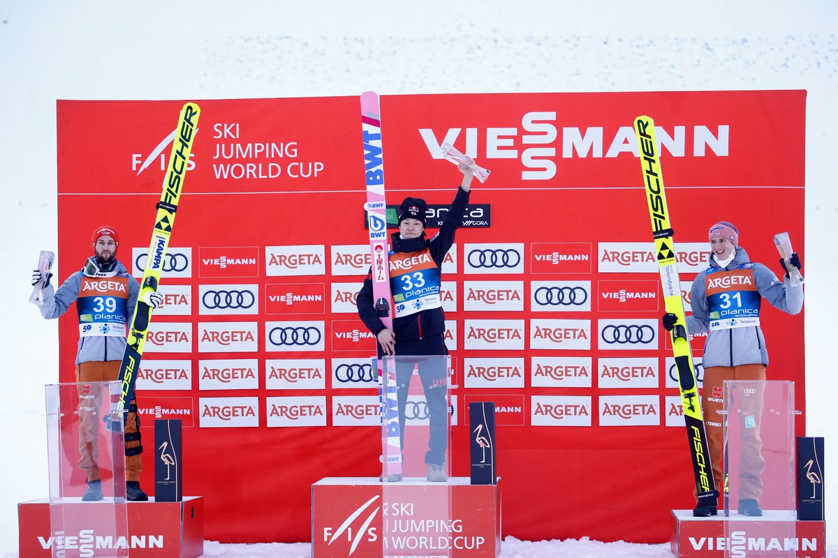 PlanicaNordic's tweet photo. Today's winner is Ryoyu Kobayashi! 👏 Markus Eisenbichler was second and Karl Geiger third! Congrats! 👏
#planica2021 #fisskijumping #skijumping #smucarskiskoki #argeta https://t.co/UlGW0EmWlg
