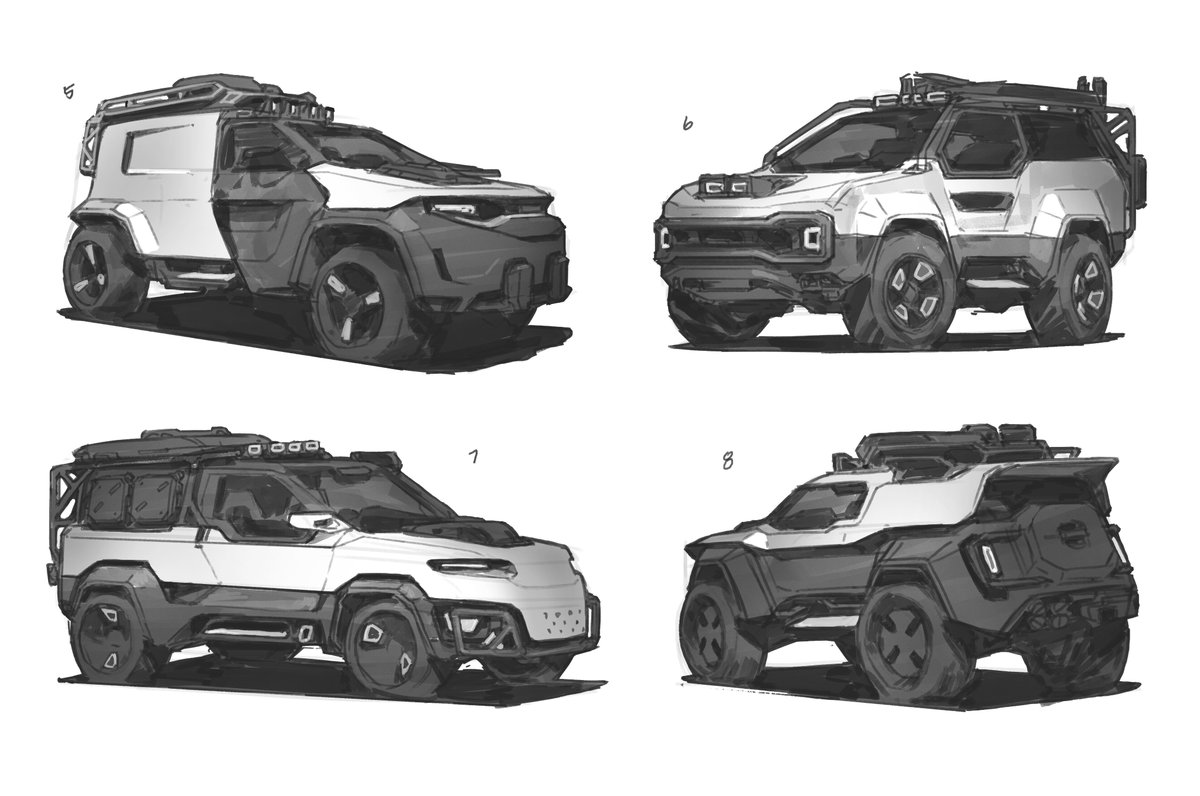 More vehicles today my people! Yet another static vehicle prop for Apex - always having too much fun with these, even if they don't move😆. This guy is peppered around World's Edge. #playapex #apexlegends #conceptart