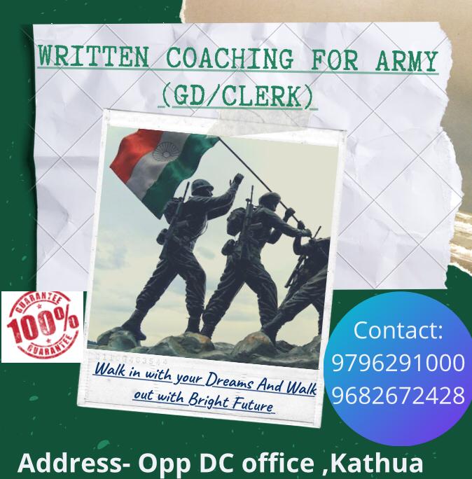 imroshansingh_'s tweet photo. Hurry up limited seats only
#Kathua #ARMY #coaching 
#armycoaching #arojammu #sunjwanbharthi2021 #scp https://t.co/KJnwaiNf8A