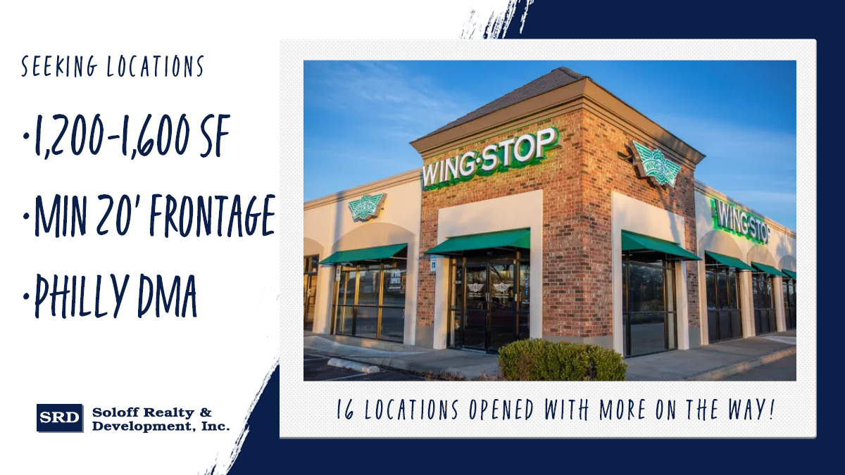 Soloffrealty's tweet photo. WingStop seeking locations in the Philadelphia DMA. Contact David Dunkelman with sites.
#philadma #phillyretail #qsr #wingstop #wings #chicken #cre #retailcre #developers #crebrokers https://t.co/3y2J0KVfcJ