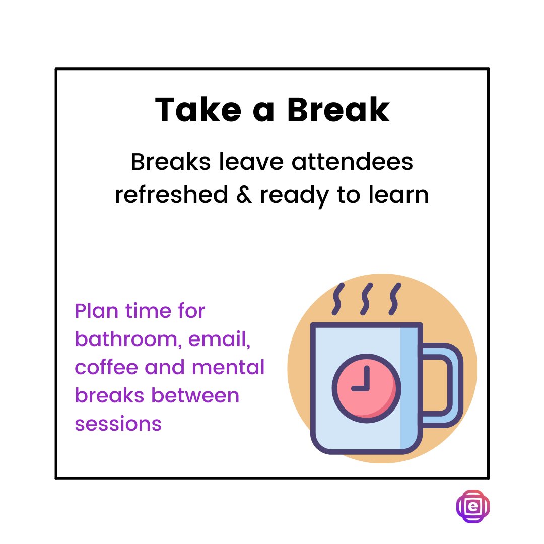 encaptiv's tweet photo. Retaining your audience's attention is vital when planning any event, either online or in person.
Here are a few #encaptips on how you can schedule your event keep your audience excited and ready to learn.
#events #onlineevents #eventstechnology #eventstech #eventtech #schedule https://t.co/zil6BxloCF