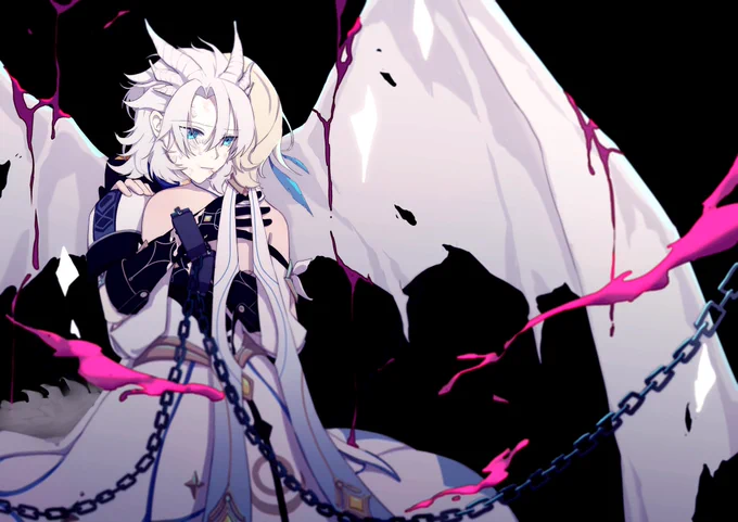 #原神 #アル蛍 #albelumi #Albedo #GenshinImpact #genshinimpactfanart 
The alchemist made a potion that would, according to his plan, turn him back into human.

It did not work.

His lover cuddled and comforted him:
"You are still you, even though not in the human form." 