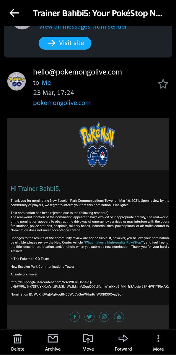 Who <a href="/NianticLabs/">Niantic</a> <a href="/NianticHelp/">Niantic Support</a> <a href="/PokemonGoApp/">Pokémon GO</a> came up with these reasons for rejection? Flying mons will hit a cellphone tower?