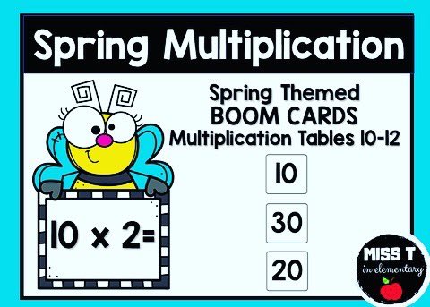 miss_toub's tweet photo. 💥🐝🦋SPRING THEMED MULTIPLICATION BOOM CARDS🐝🦋💥
Avaliable now in my TPT Store (https://t.co/dRdlXyIySU) and Boom Learning Store (https://t.co/msHp0PH60F) Perfect for strengthening fact fluency in the Spring! @BoomLearning #boomcards #boomlearning #tpt 💥💻📱 https://t.co/gslcyHkMnp