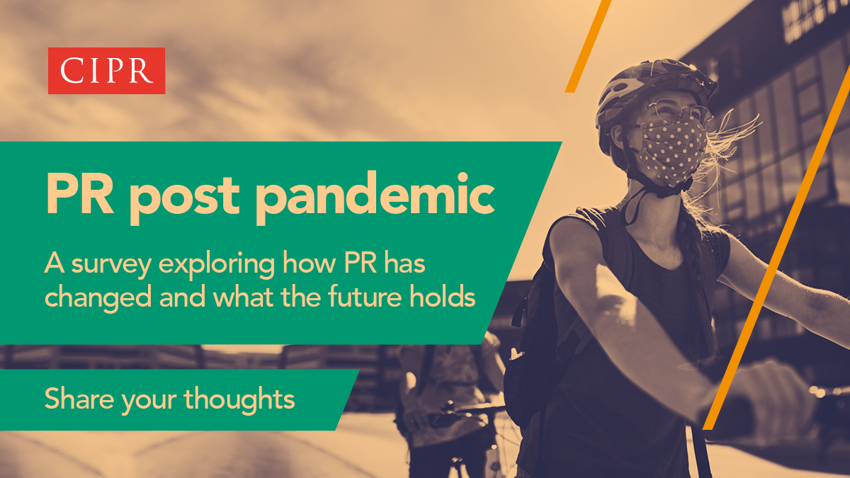Thank you to everyone who has taken the time to complete our #PRPostPandemic survey.

It takes 5 minutes to share your thoughts and experiences and by doing so you could win a £100 voucher.

ow.ly/wduq50E8fsa