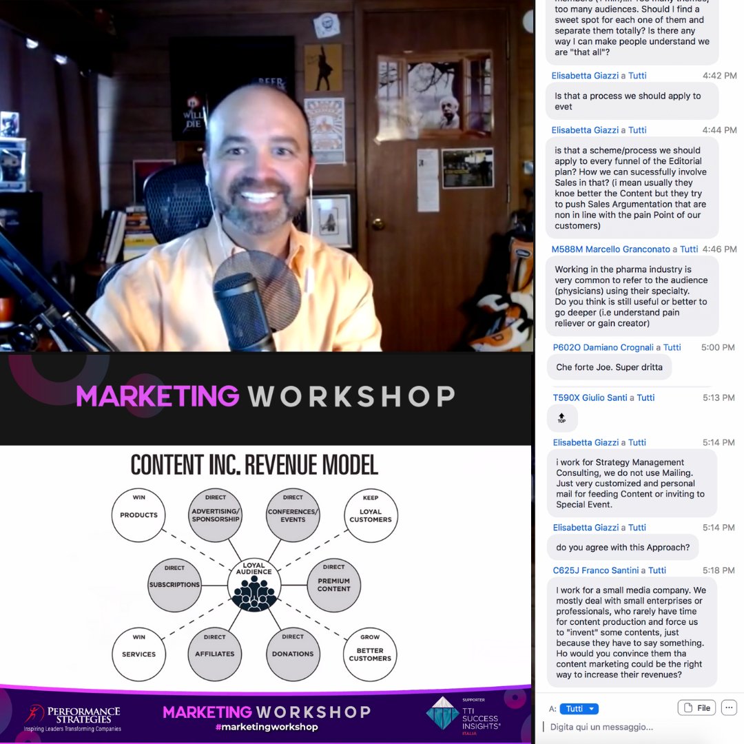 roigroupit's tweet photo. Si chiude il primo #MarketingWorkshop del 2021 dedicato al #ContentMarketing! Grazie a #JoePulizzi per aver condiviso il suo modello per costruire la strategia di content più efficace per i nostri obiettivi aziendali. Next: #LeadGeneration, con #MichelleMorgan (#PPCHero) https://t.co/4IK29VTIy0