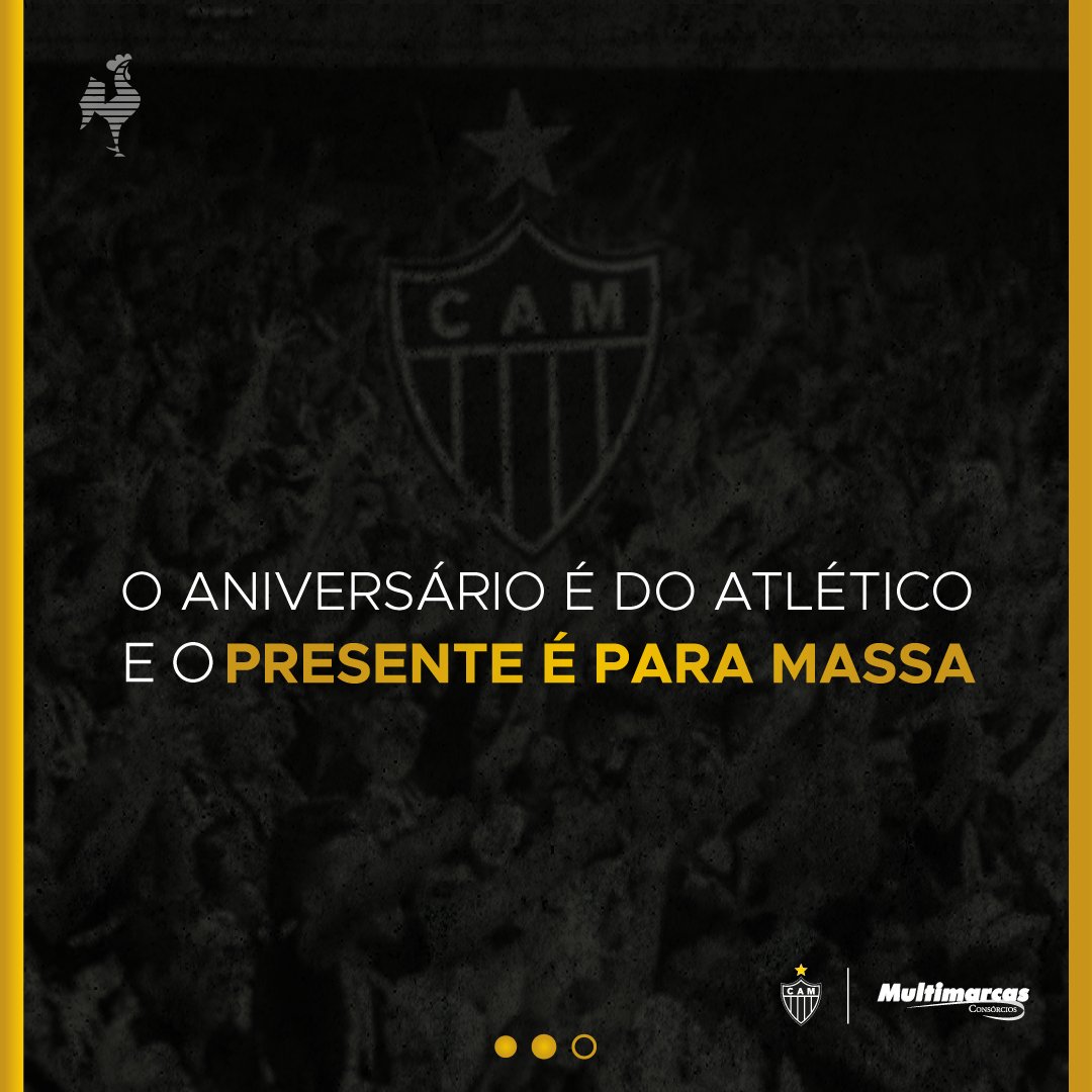 multimarcas's tweet image. E para comemorar em grande estilo estamos lançando em parceria com o Galo o Consórcio da Massa, um presente especial para a Massa Alvinegra.

#Galo113Anos #ConsorciodaMassa #TimeMultimarcas