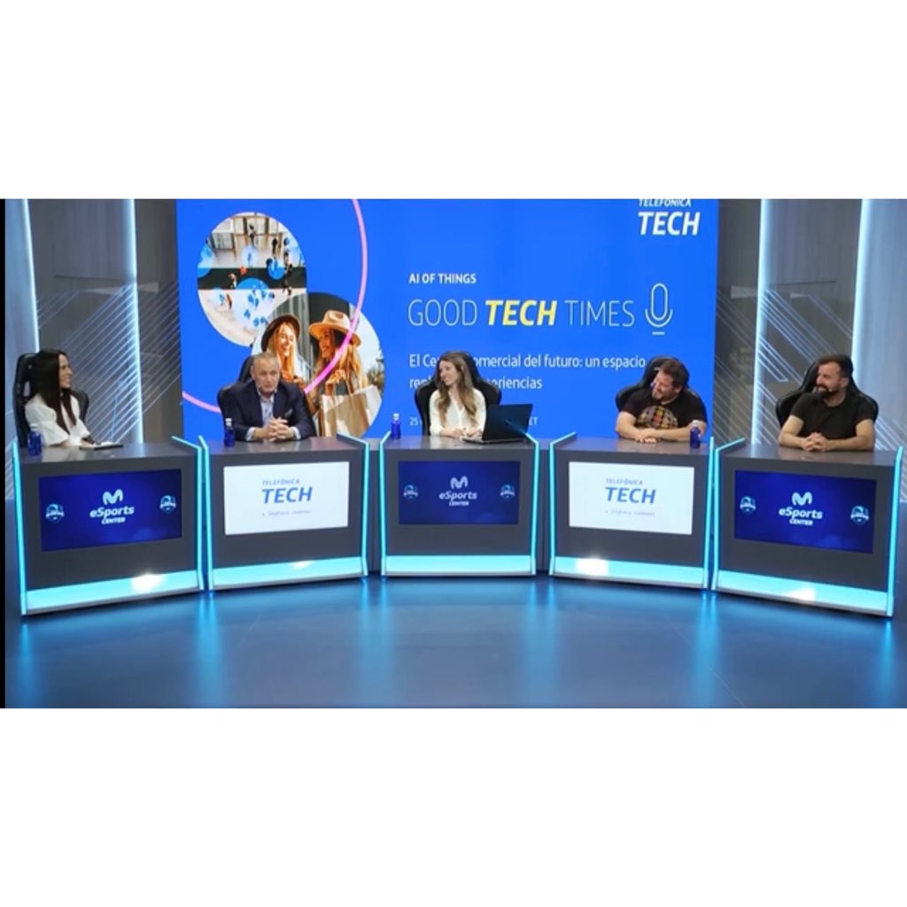 p_alaman's tweet photo. Quedan inaugurados los #goodtechtimes, hoy debatiendo sobre el #centrocomercialdelfuturo #telefonicatech https://t.co/8A8dbQkO4q https://t.co/WsK1tnvW7g