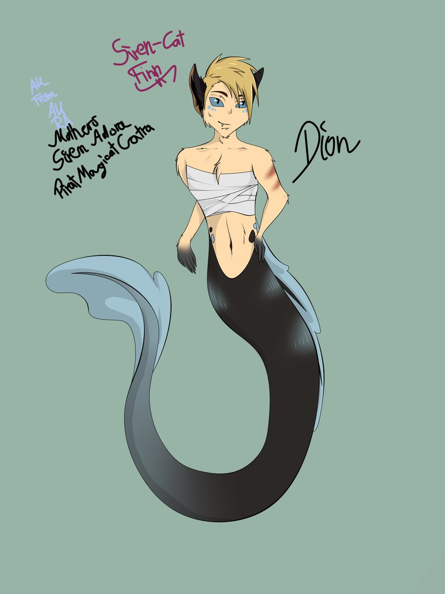 Twitter is the first to get a glimpse!

I completed this picture a few hours ago!
This thought came to me through a conversation with <a href="/blackcleryberr1/">✨AURA✨</a> , but also through reading her comic!

Here you see little Finn as a Siren-cat!

#SheraandthePrincessesofPower #catradora #SheRa