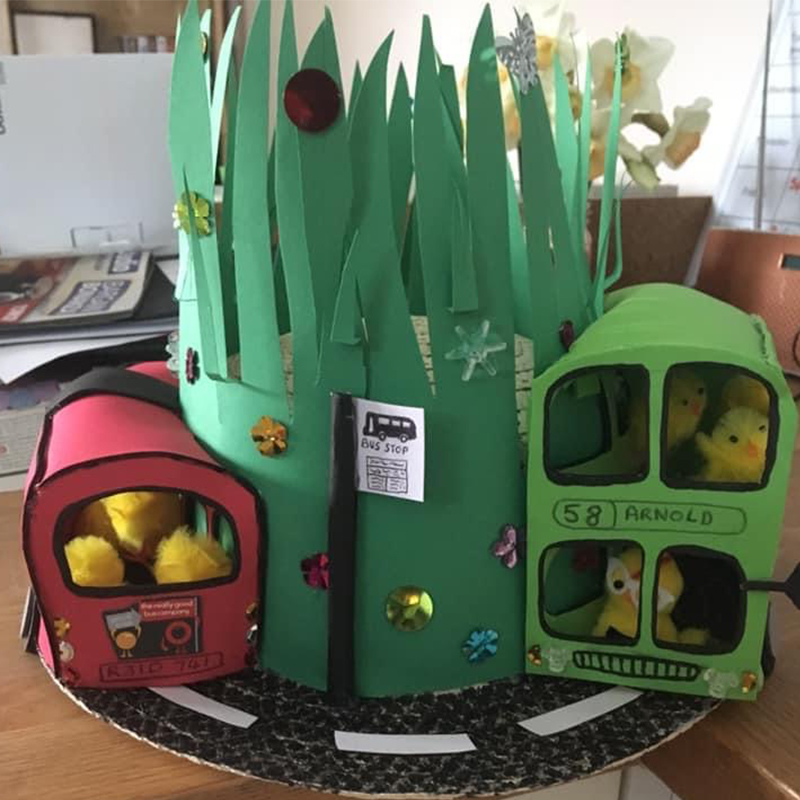 Hobbycraft's tweet photo. It's time to announce the first of our 5 winners in our Easter Bonnet Competition!
Congratulations to... Reid whose fabulous bus creation proved incredibly popular.
Stay tuned as the remaining 4 winners will be announced later today!
#Hobbycraft #EasterBonnet #BonnetMaking https://t.co/qd7CjgBP0m