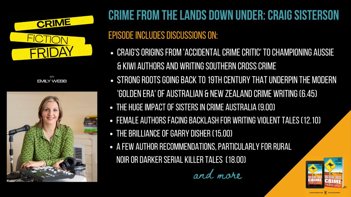 cross_crime's tweet photo. From the huge impact of @SistersinCrimeA on the new golden era to the brilliance of Garry Disher to the goldfields beginnings of Aussie crime, our author had a great chat with @emilybwebb of @CrimeFriday about many things #SouthernCrossCrime. Listen in: https://t.co/412aJFfxR0 https://t.co/U20awBCwJ1