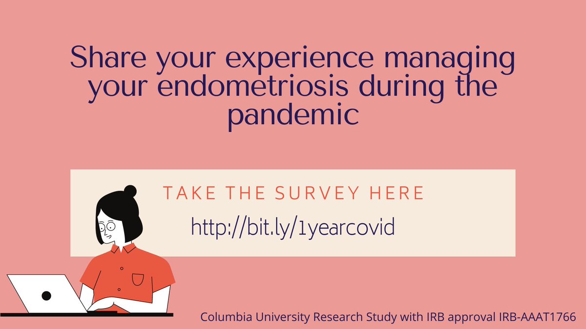 Share your experience managing your health during the pandemic with our friends over at <a href="/citizen_endo/">Citizen Endo</a>! bit.ly/1yearcovid You do not need to have endometriosis to participate, researchers are comparing those with endo to those without endo.