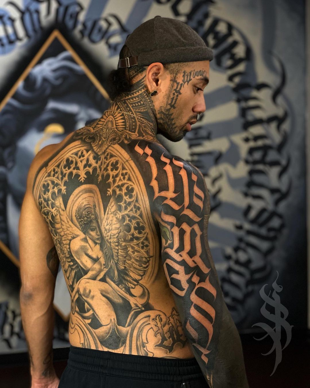 blacked out tattoo neckTikTok Search