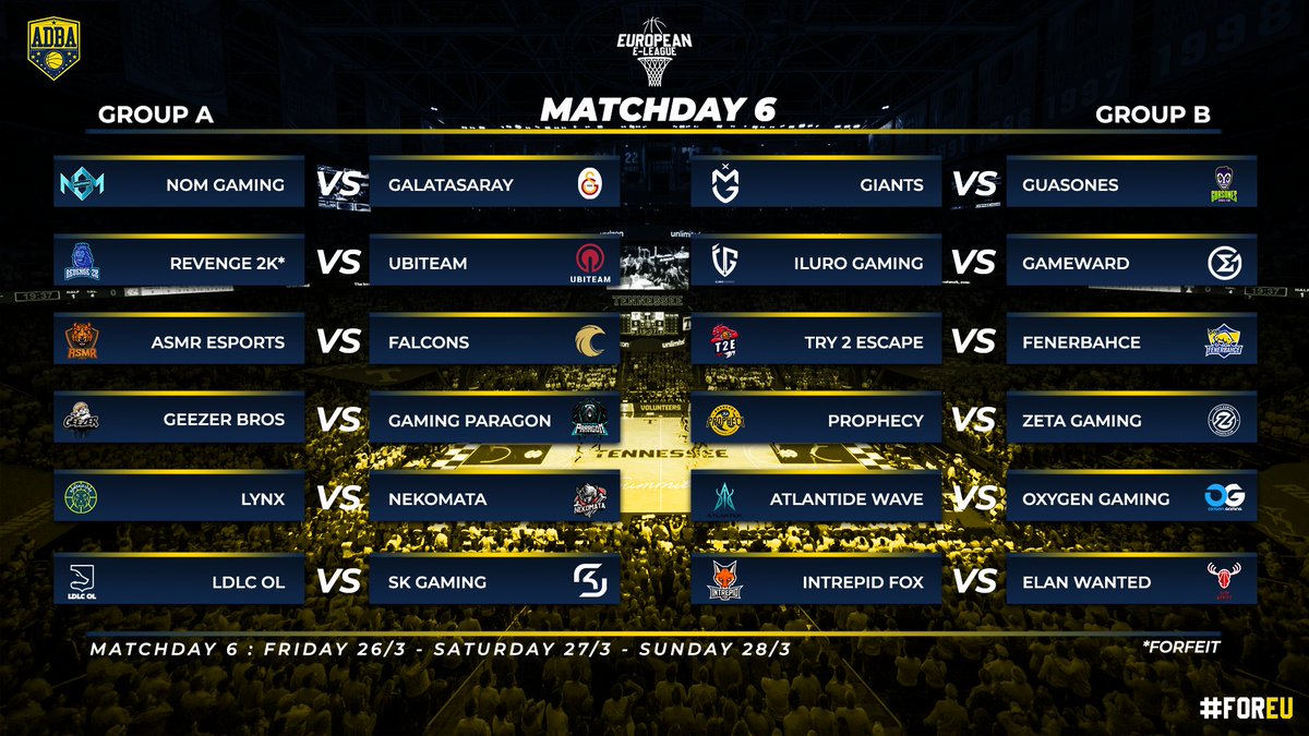 2KRisingStars's tweet photo. The European E-League
---- Matchday 6 ----
#forEU https://t.co/NW1xBM7QbE