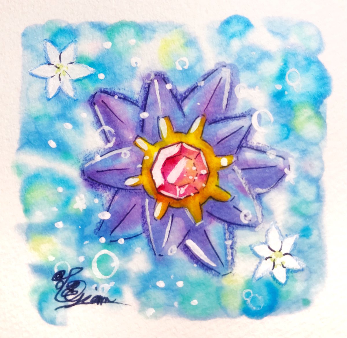 むぎしゃむ イラスト ご飯 3月26日今日の誕生花はハナニラ 花言葉は悲しい別れ 今日の花の形がなんか似てるから スターミー 3月26日 誕生花 ポケモンイラスト イラスト好きな人と繋がりたい 絵描きさんと繋がりたい Illustration Starmie T