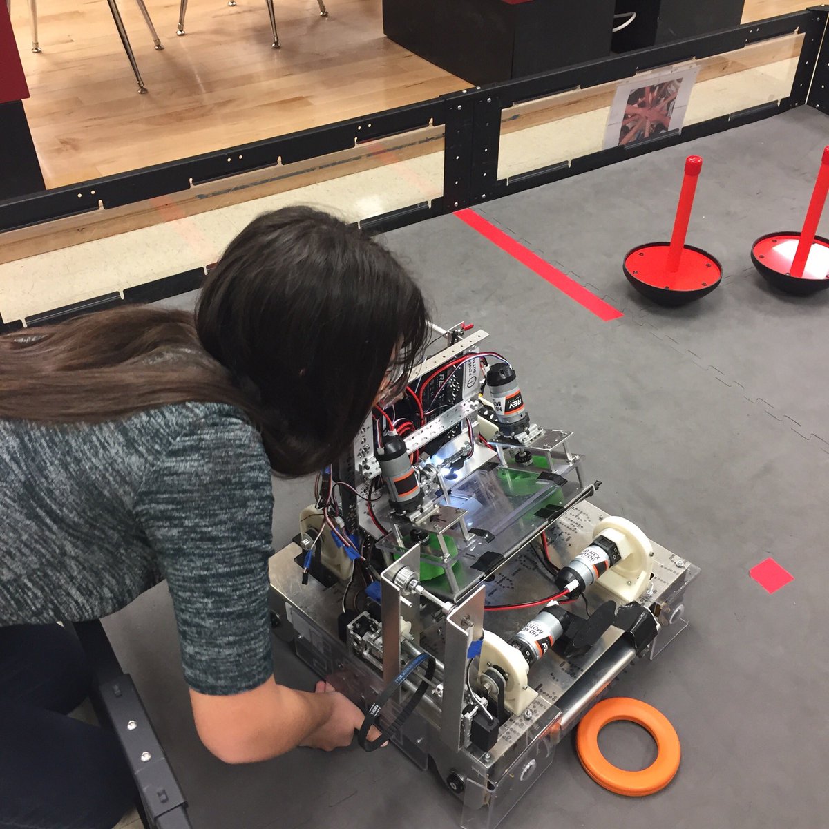 Constantly working to improve our bot and programs!

The last league meet went really well and we only had one match below 100 points :)