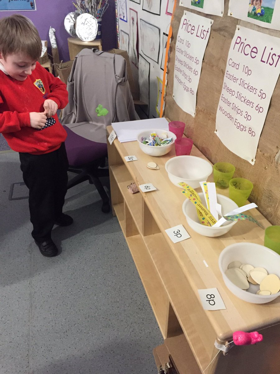 BarrhillPrimary's tweet photo. We loved buying items from our craft shop to make our Easter pictures and cards @SACPlayistheway #numeracyandart #weareplaying #wearelearning https://t.co/92daLXTQ3M
