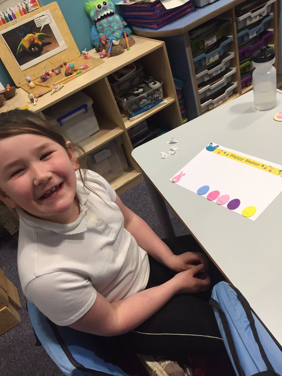 BarrhillPrimary's tweet photo. We loved buying items from our craft shop to make our Easter pictures and cards @SACPlayistheway #numeracyandart #weareplaying #wearelearning https://t.co/92daLXTQ3M