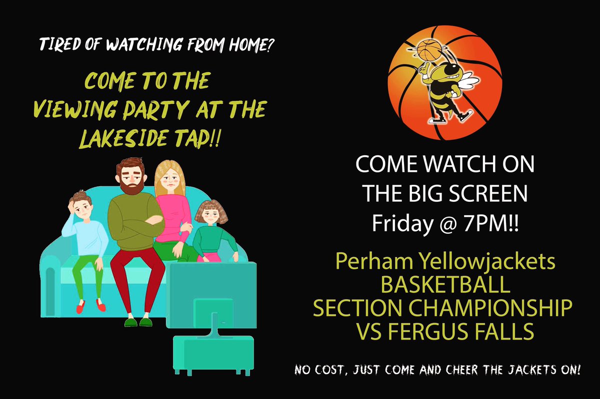 thruhim's tweet photo. Lakeside Tap and friends are hosting the Section Final Viewing Party Friday night at 7! Plenty of room to social distance and cheer for the Jackets on the large screen with surround sound! No fee, just come and have fun!!! #lovemycommunity #sectionchampionship #perhambb https://t.co/SHnZfBZ8Bl