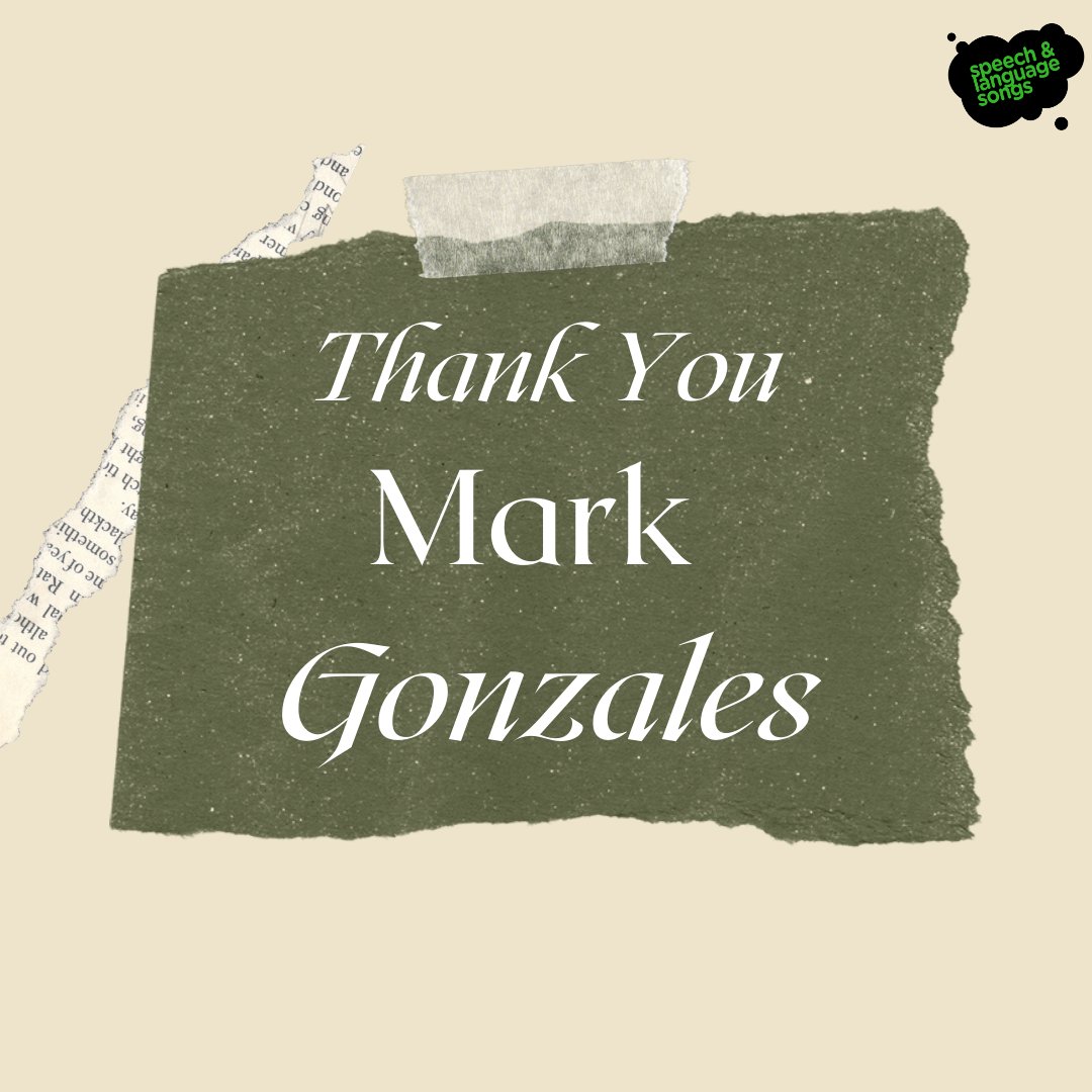 SpeechSongs's tweet photo. Mark Gonzales is the newest Patron for Speech and Language Songs!

By becoming a Patron via @patreon Mark is helping Speech and Language Songs create more content and higher quality content. Become a Patron to help keep this ship afloat - https://t.co/qQuhxYXggp

Thank you, Mark! https://t.co/8xAzjdc7wz