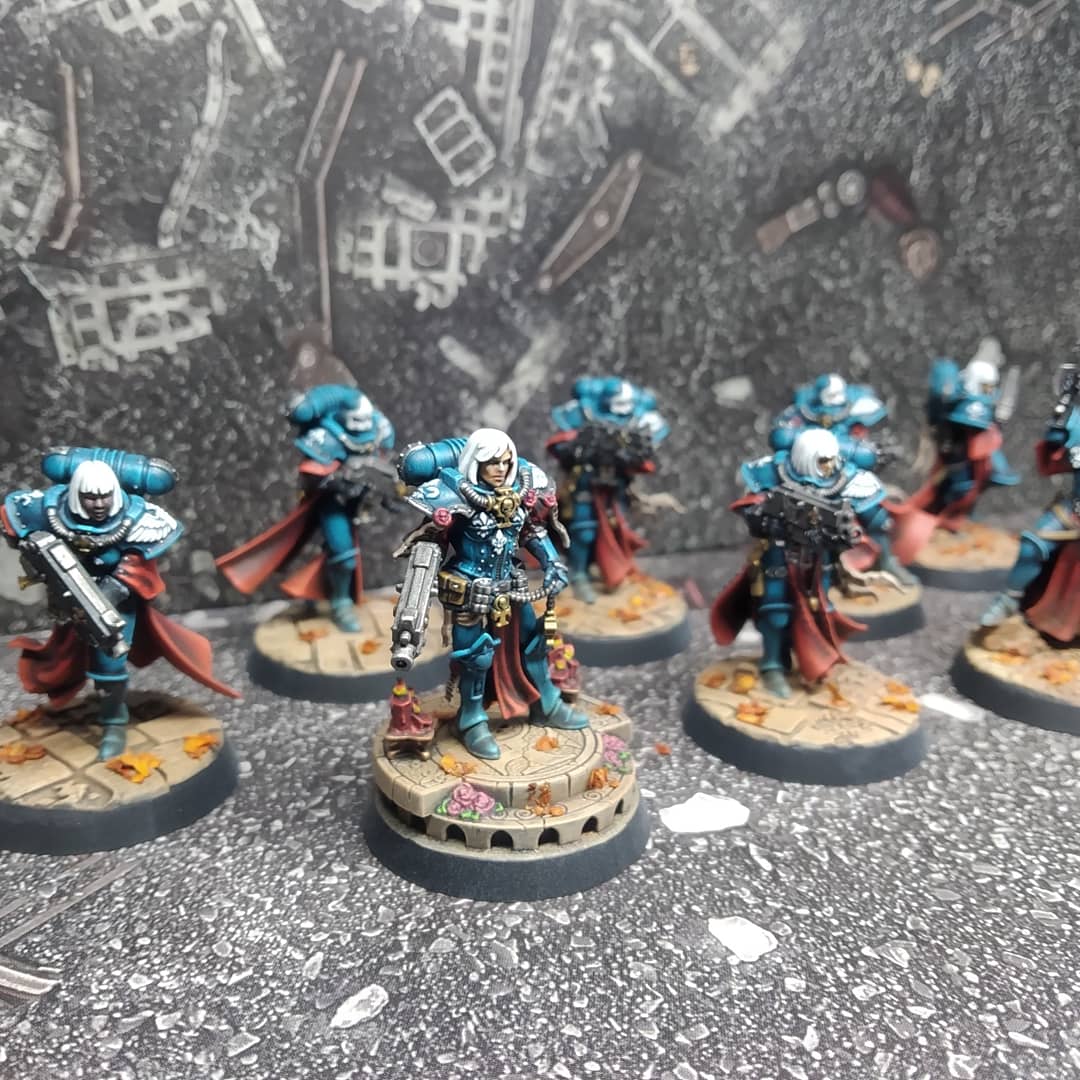 GuRi40k's tweet photo. First squad of sisters of battle done. Next step : repentias!!!

#paintingwarhammer #warhammercommunity #warhammer40k #warmongers #sisterofbattle #wepaintminis #adeptasororitas https://t.co/l7U5FcpRr2